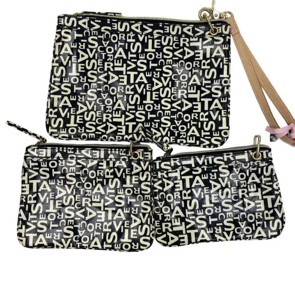 VICTORIA'S SECRET‎ SUPER MODEL ESSENTIALS SET OF THREE COSMETIC BAG NWT